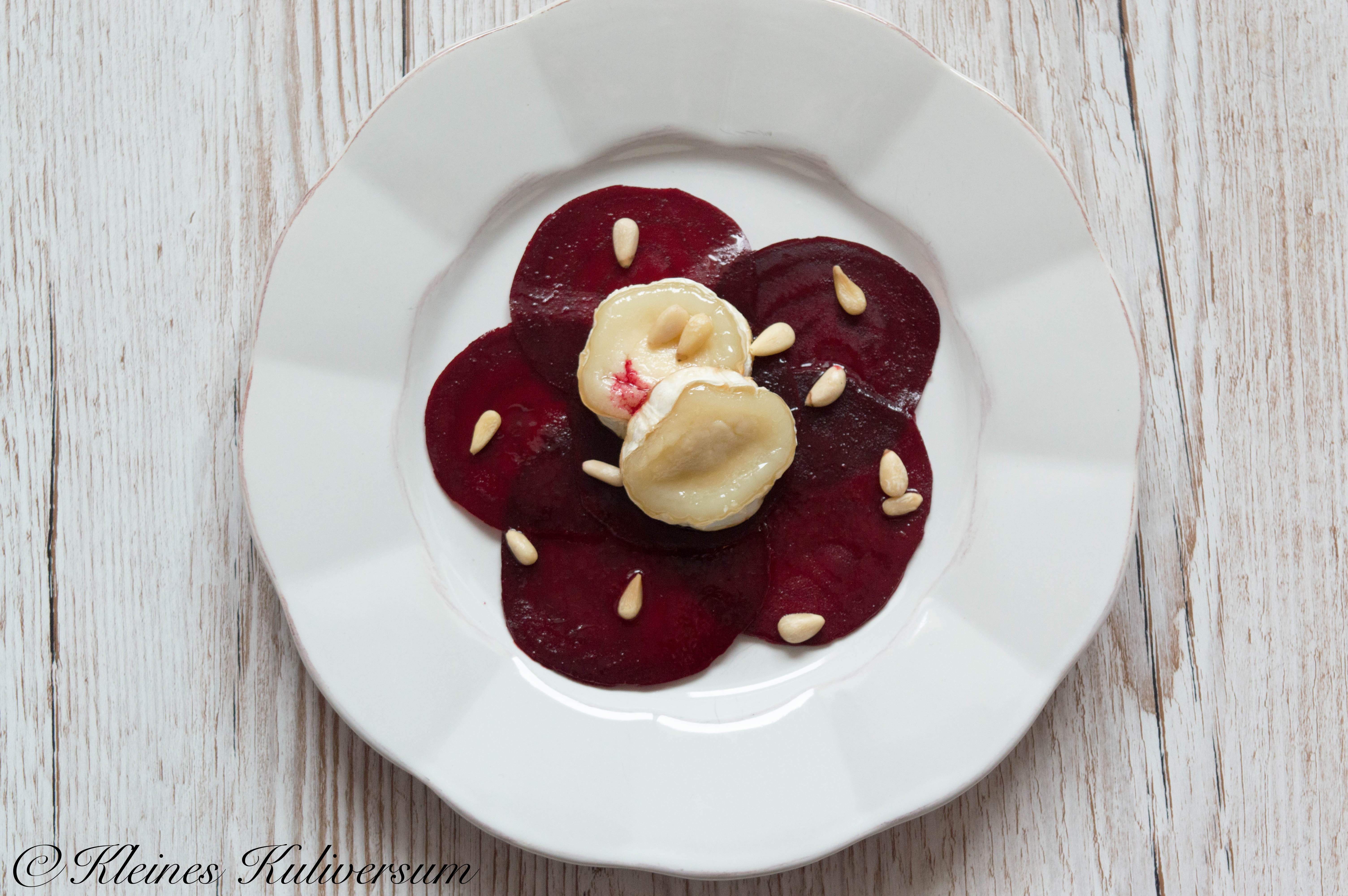 Rote Beete Carpaccio mit Ziegenkäse - The Apricot Lady